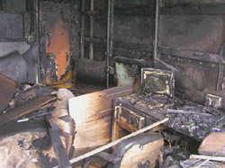 Feuer auf Sealand